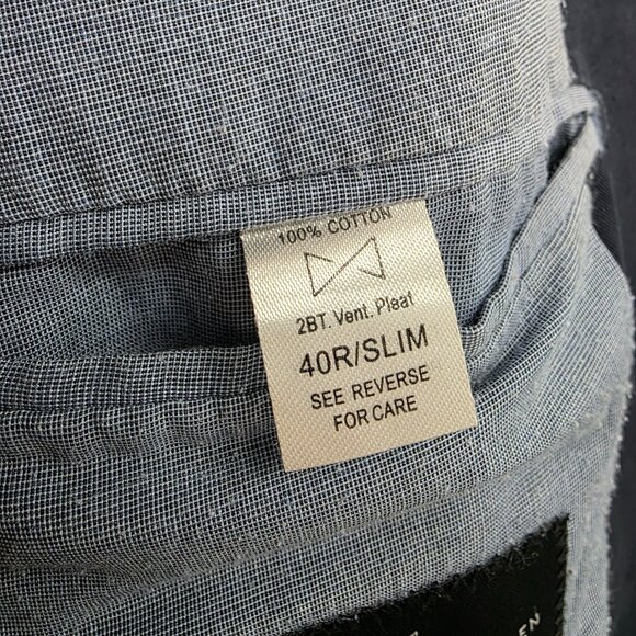 Combatant Gentlemen 40R Navy Blazer Sport Coat Jacket 2-Button Solid T487 - Picture 10 of 11